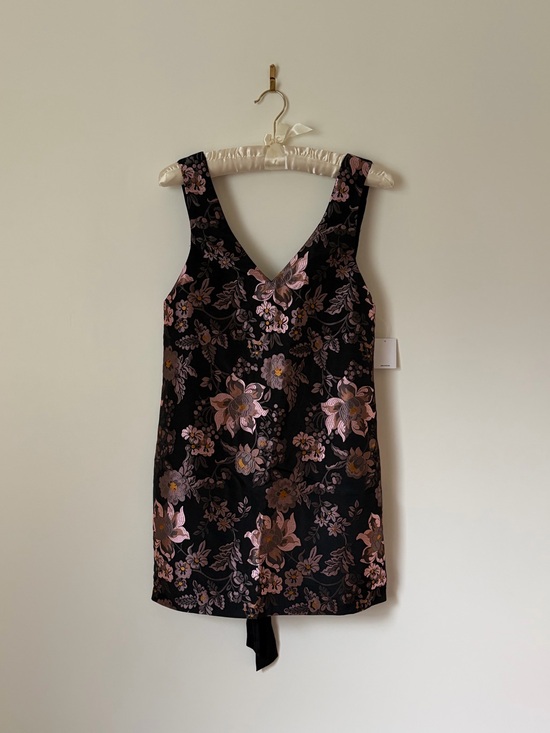Urban Outfitters Dresses & Skirts - Urban Outfitters Black Mini Dress with Pink Floral Print